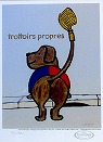 レイモンサヴィニャック　環境保護ポスター　1匹の犬　1975