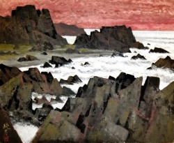 後藤純男『岬（佐渡）』F10