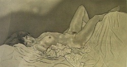 加山又造  ガウンの裸婦84-1 1984年　