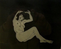 加山又造   小さな裸婦84-2　1984年　